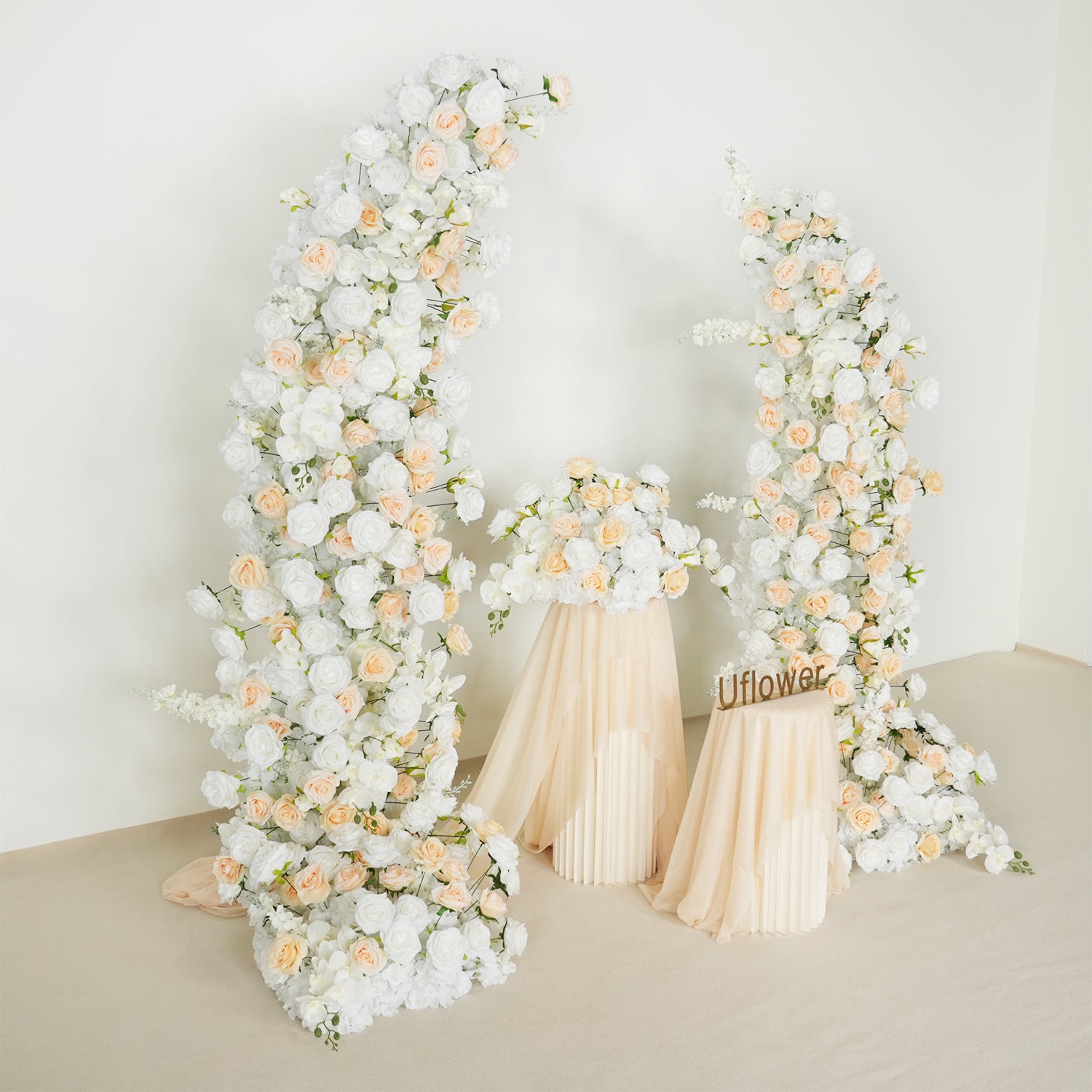 Champagne Crocus Wedding Event Floral Arch 3 picture